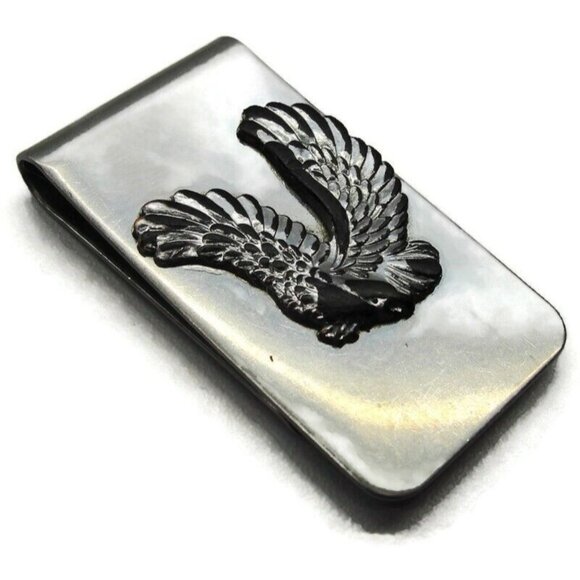 Eagle Money Clip Stainless Steel Wallet Credit Card Cash ID Holder - Picture 1 of 5